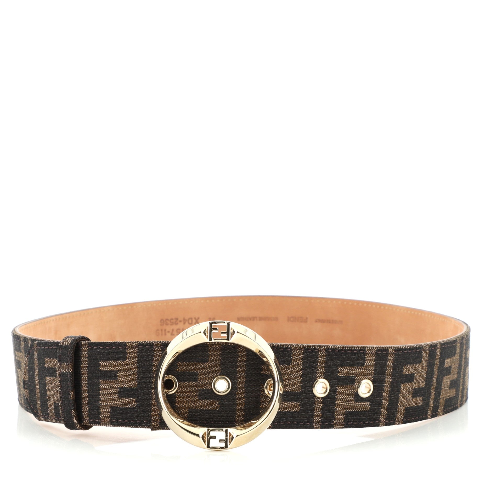 Round Buckle Belt Monogram Canvas Wide 80