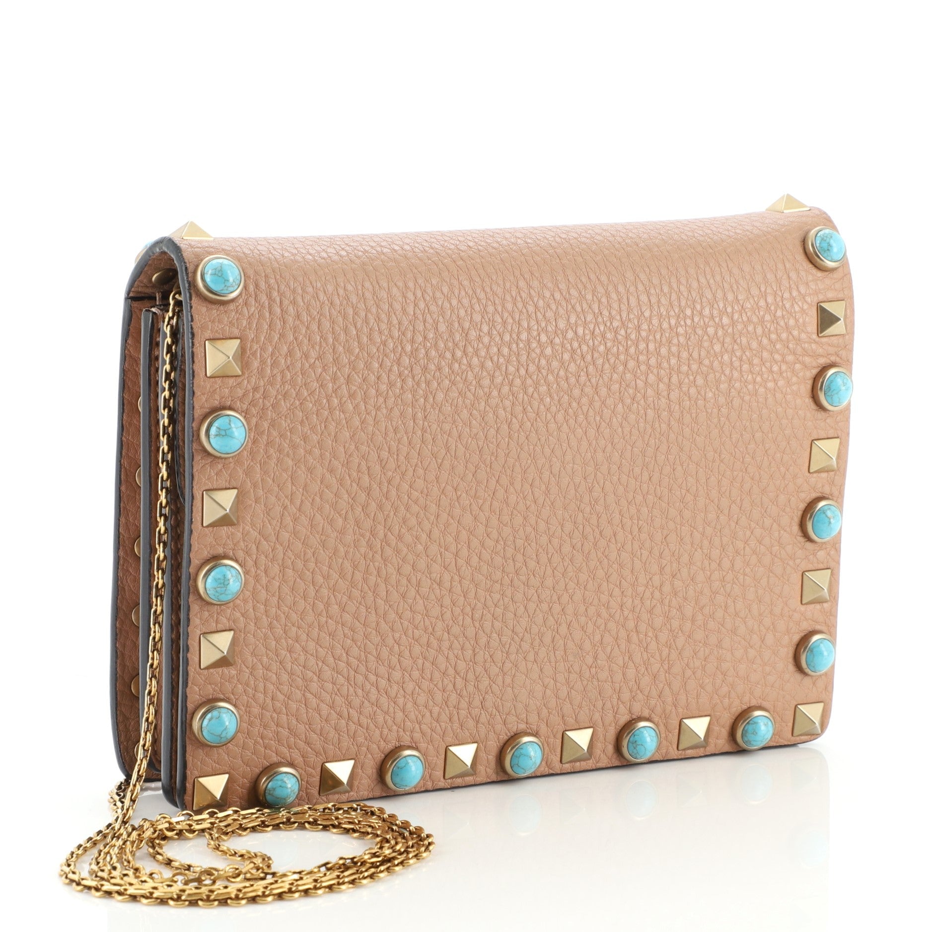 Rolling Rockstud Pouch Crossbody Bag Leather Mini