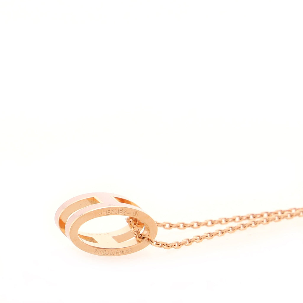 Pop H Pendant Chain Necklace Metal and Enamel