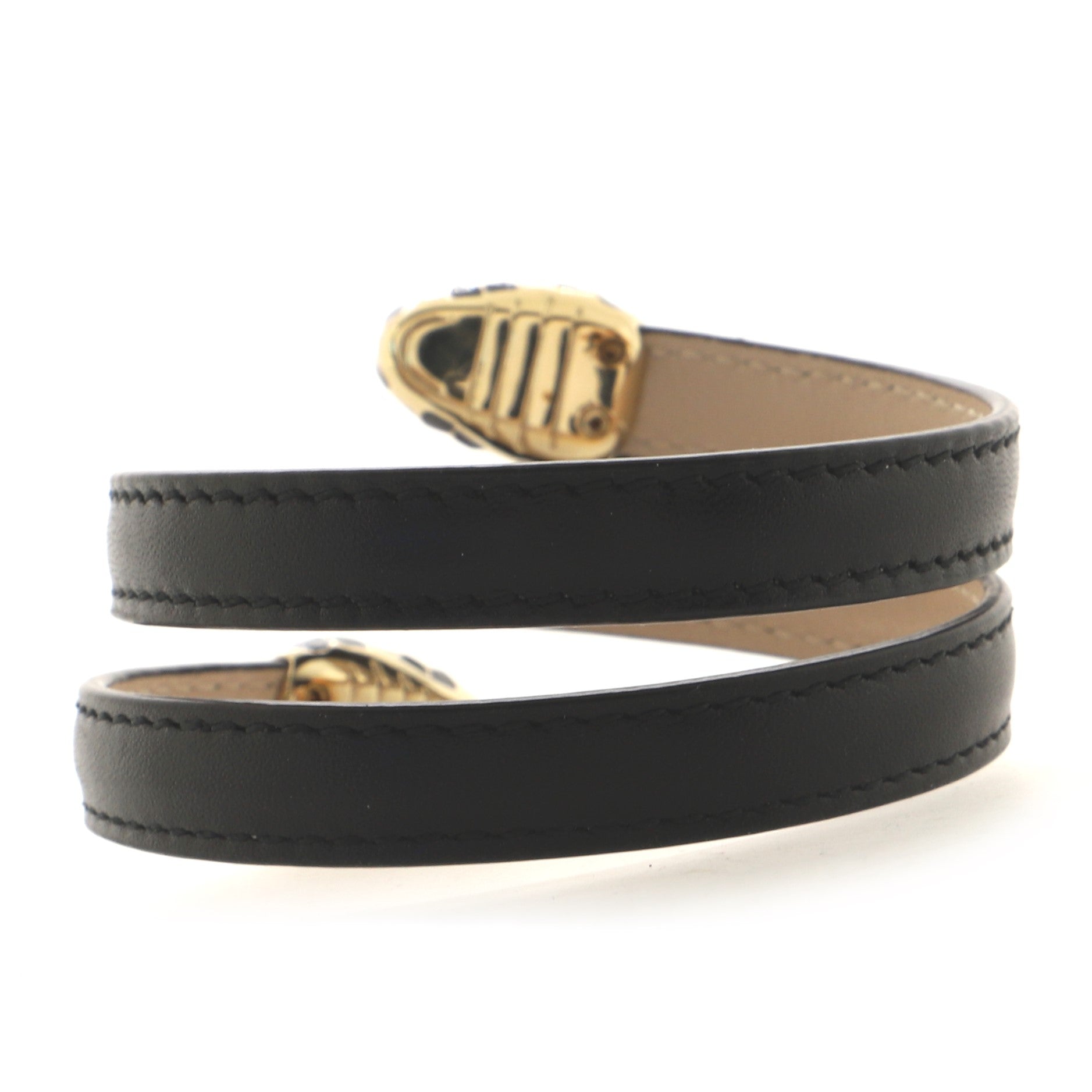 Serpenti Forever Double Wrap Bracelet Leather