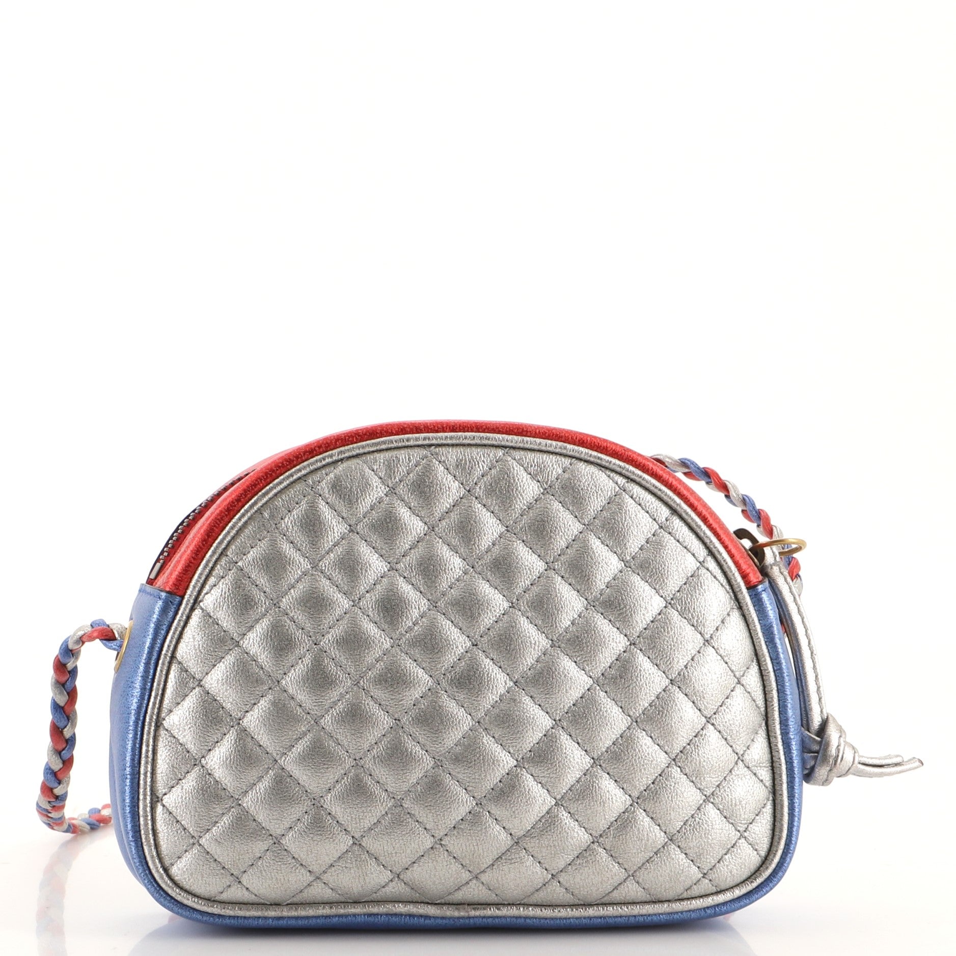 Trapuntata Camera Shoulder Bag Quilted Laminated Leather Mini