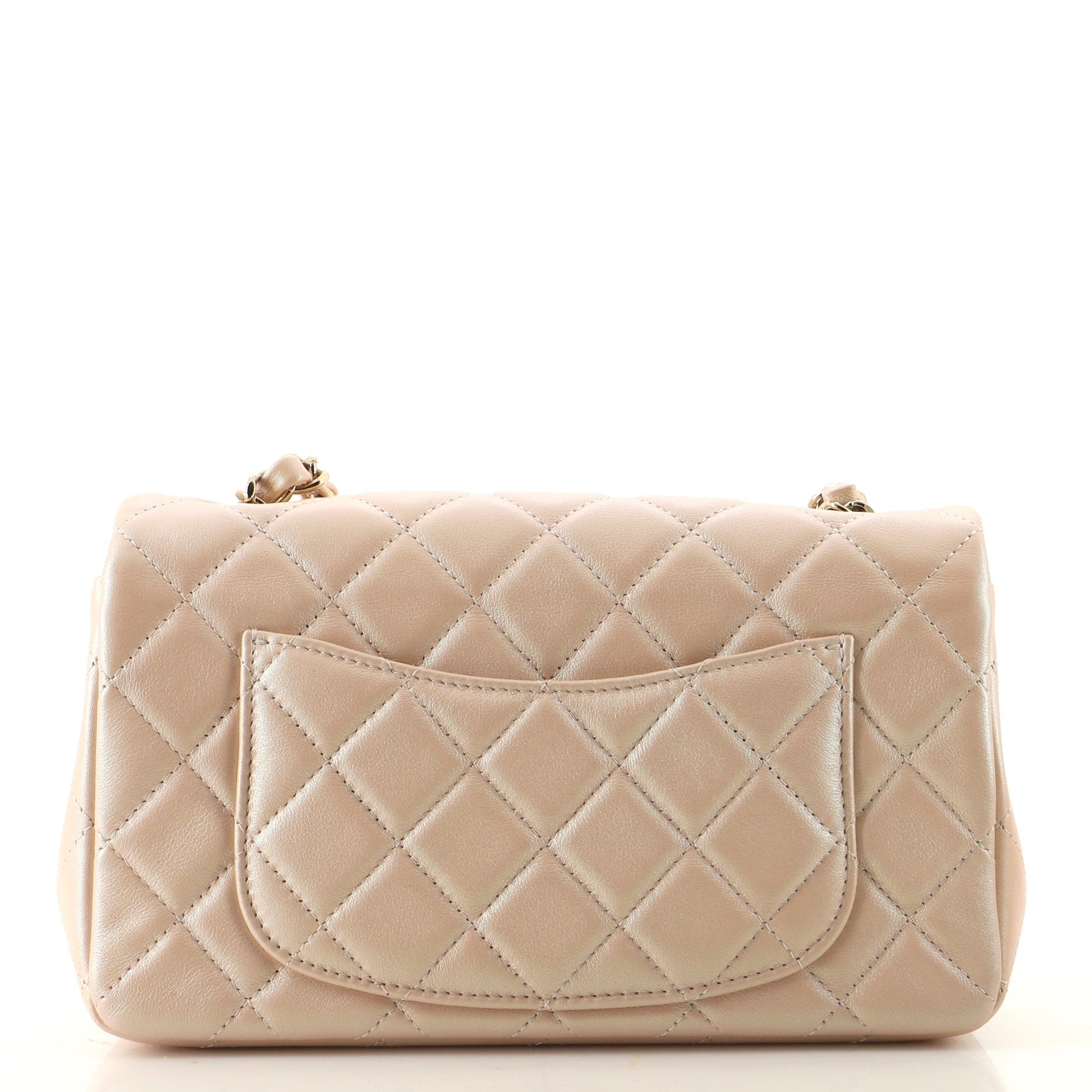 Classic Single Flap Bag Quilted Iridescent Calfskin Mini