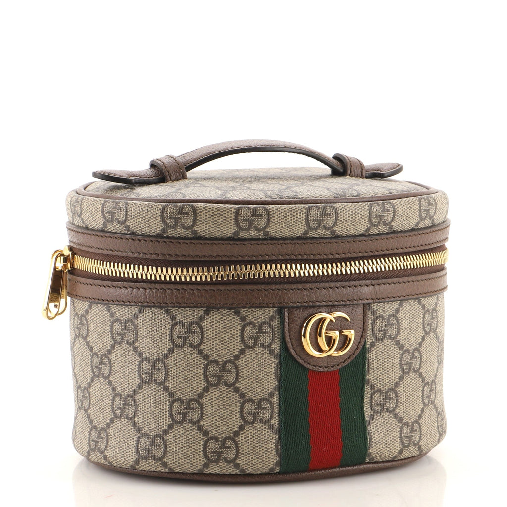 Ophidia Top Handle Cosmetic Case GG Coated Canvas Mini