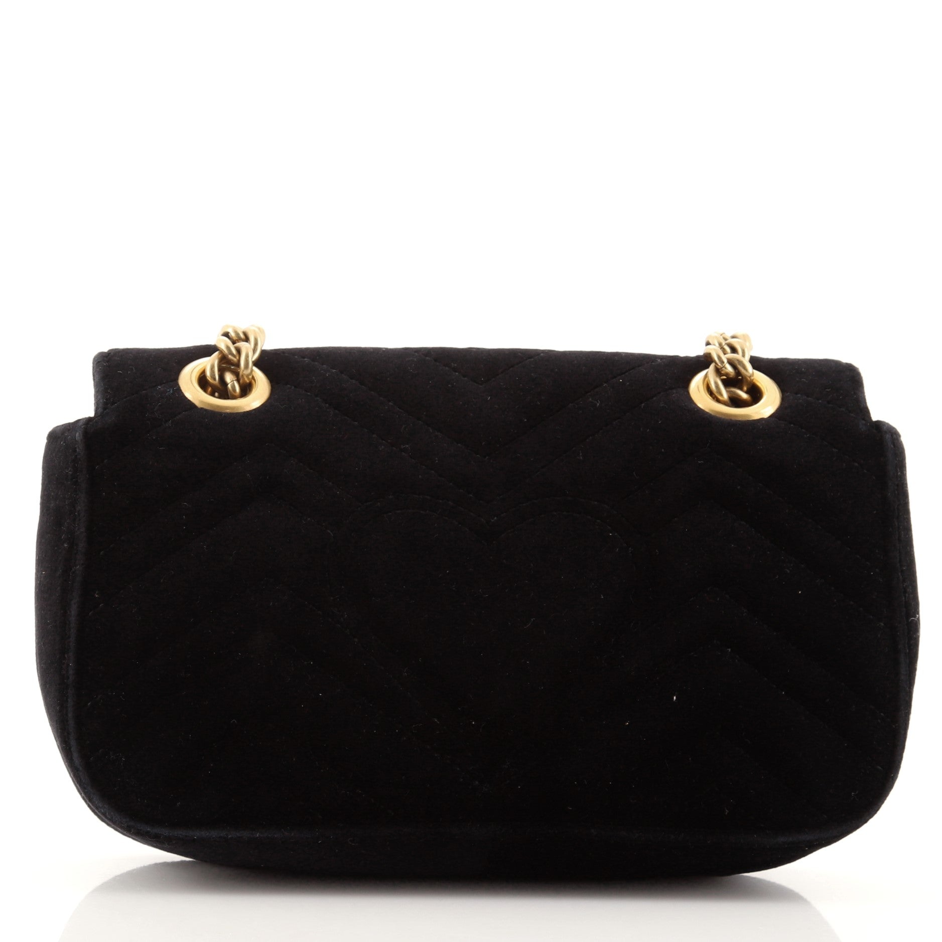 GG Marmont Flap Bag Matelasse Velvet Mini