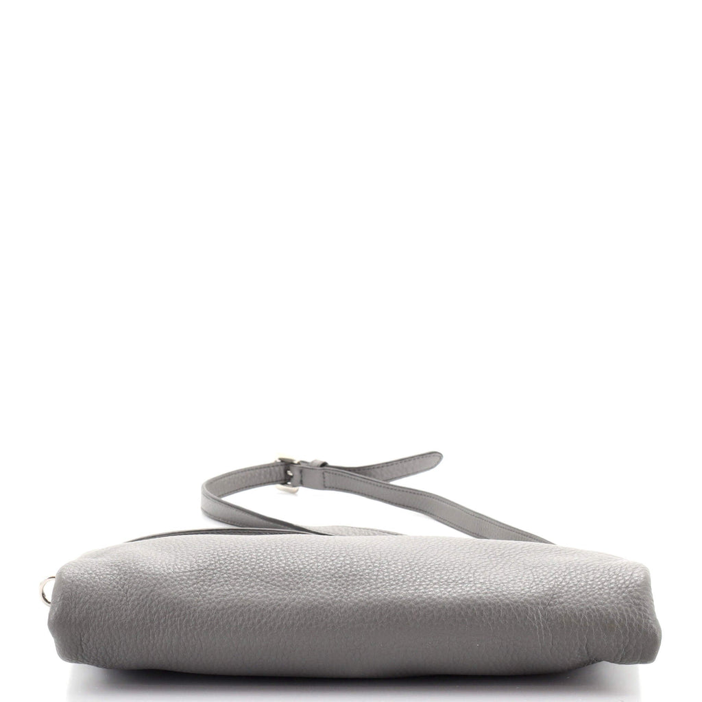 Flat Zip Crossbody Bag Vitello Daino Mini