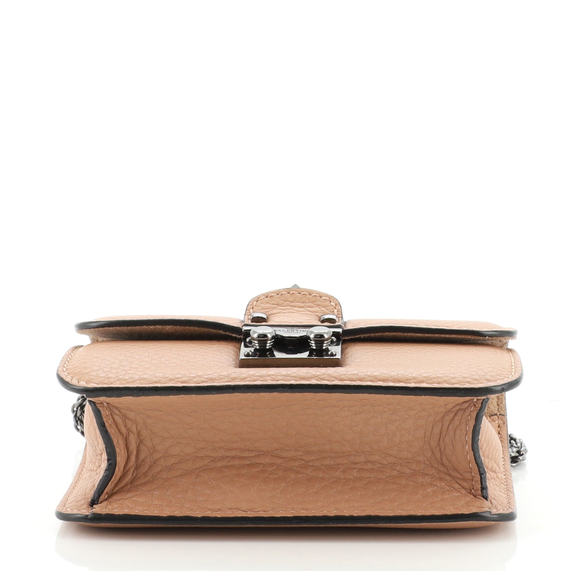Glam Lock Shoulder Bag Leather Mini