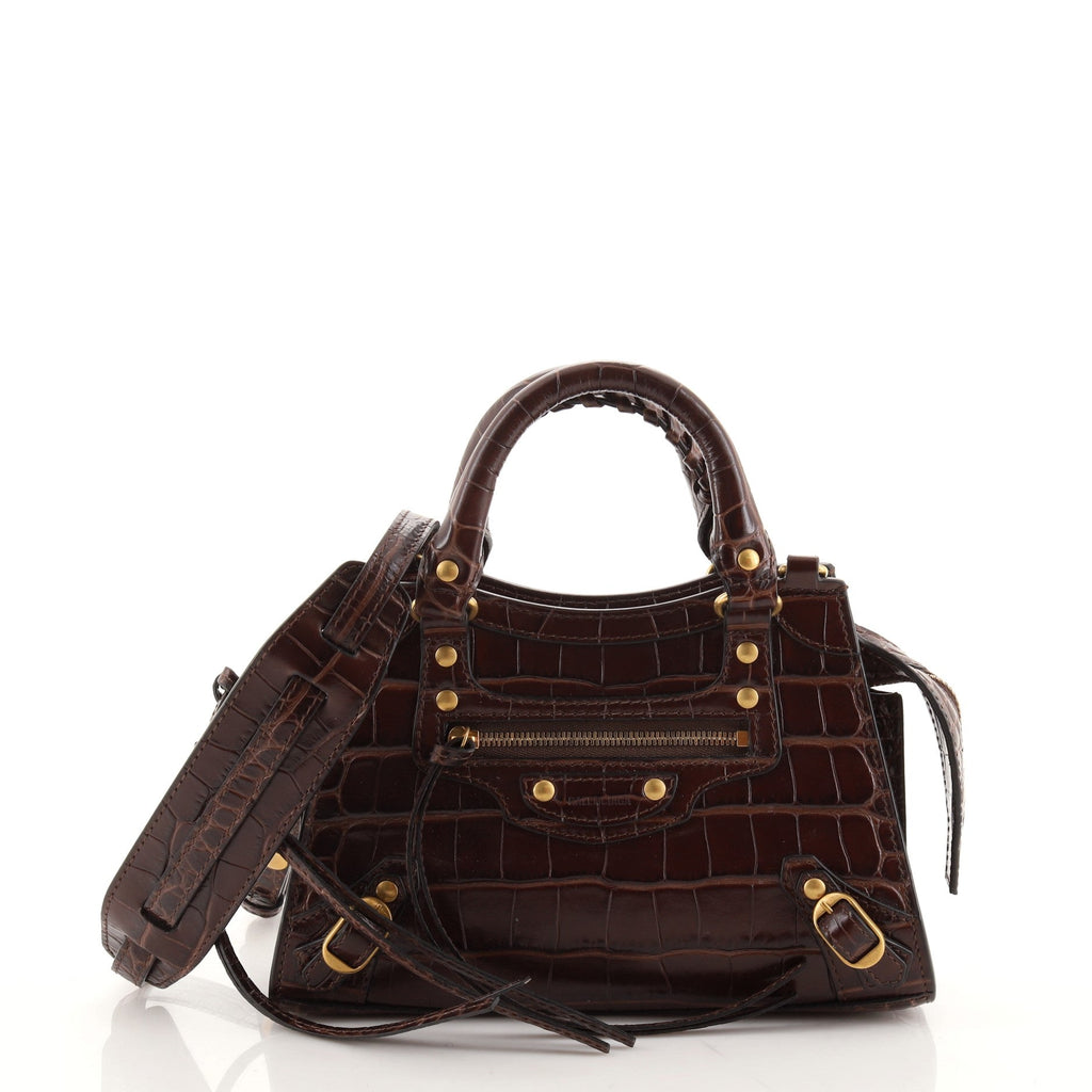 Neo Classic City Bag Crocodile Embossed Leather Mini