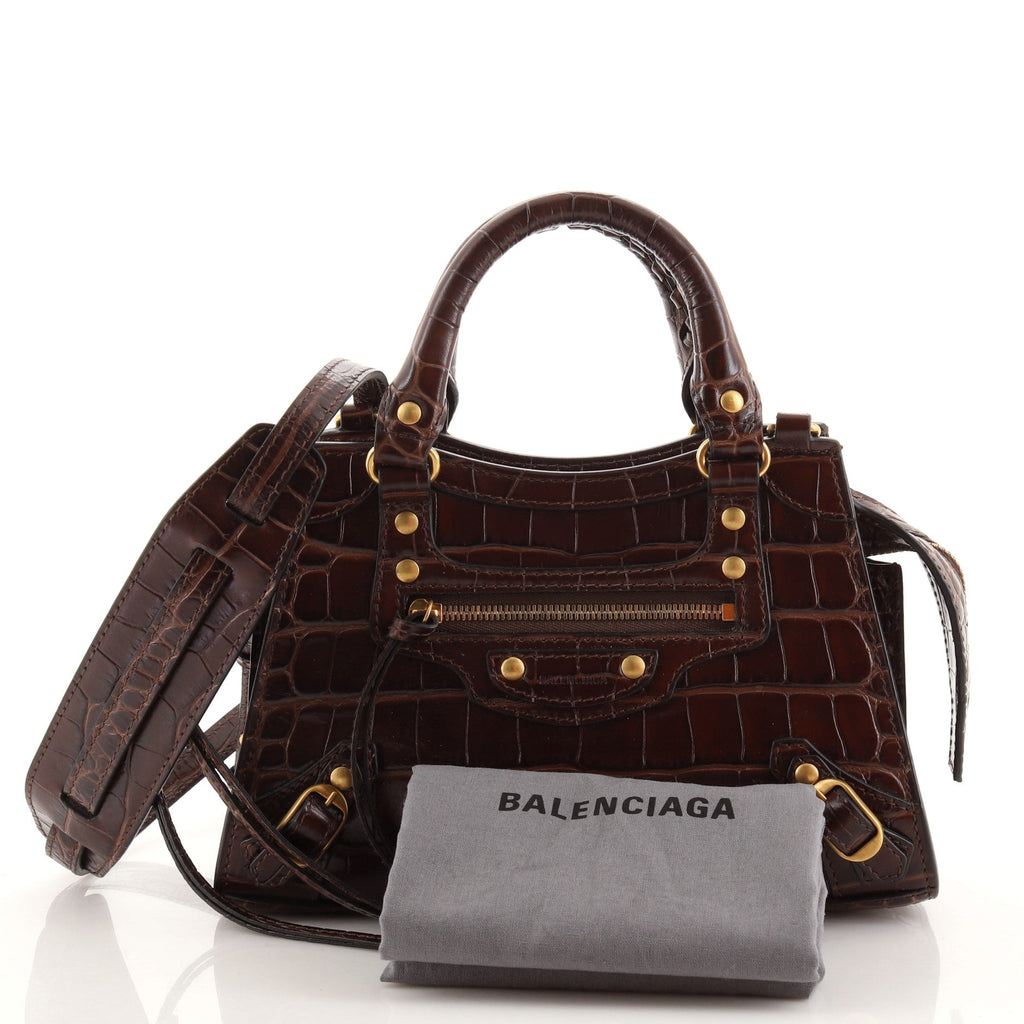 Neo Classic City Bag Crocodile Embossed Leather Mini