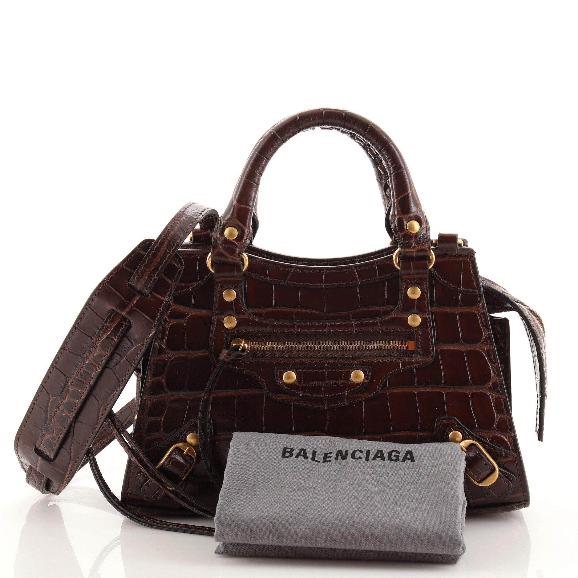 Neo Classic City Bag Crocodile Embossed Leather Mini