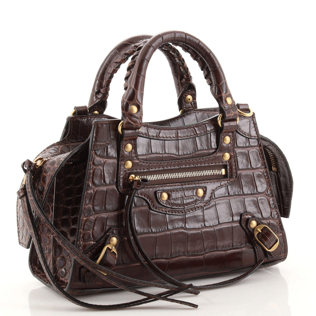 Neo Classic City Bag Crocodile Embossed Leather Mini