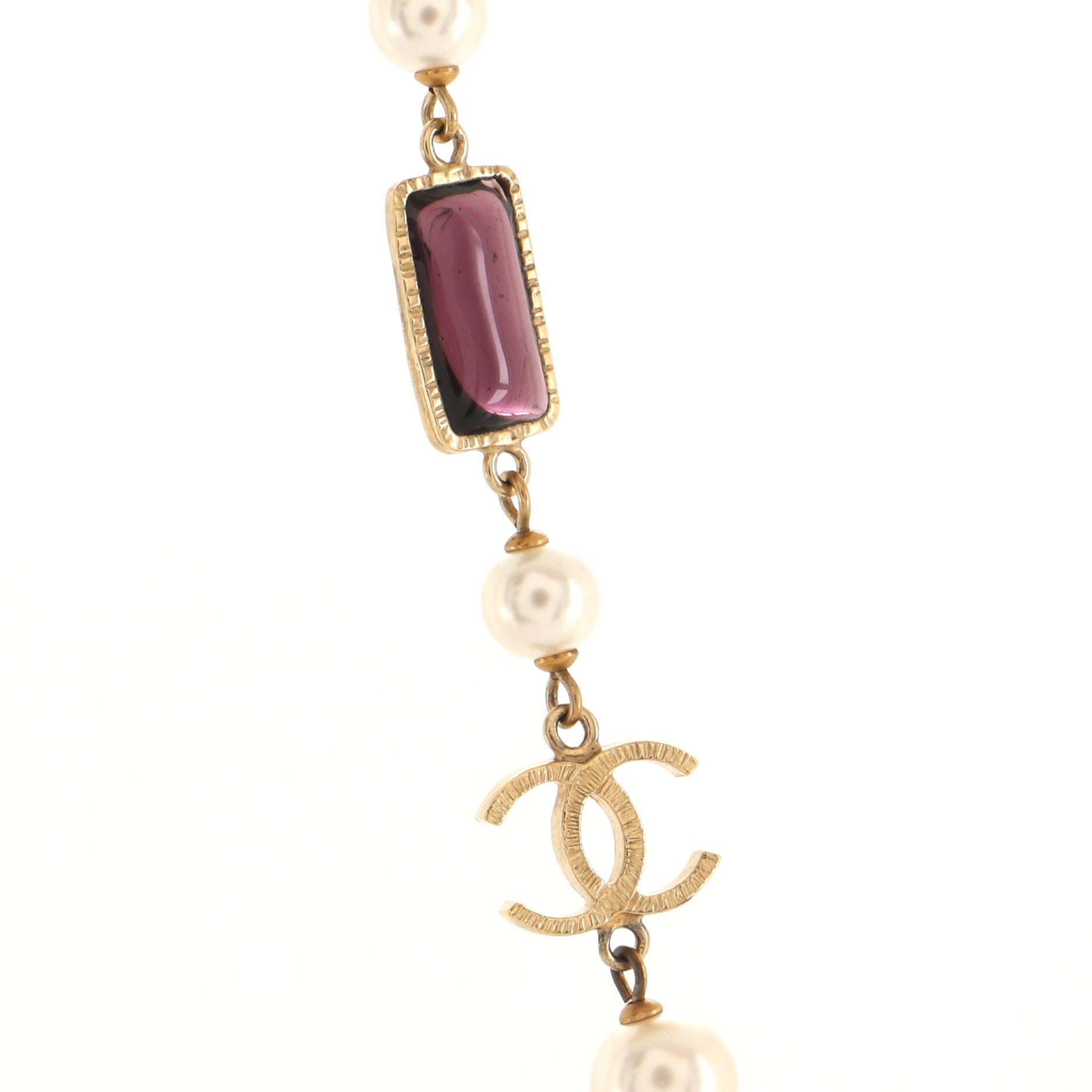 CC Necklace Faux Pearl and Stones
