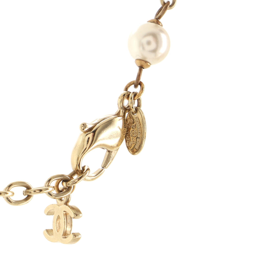 CC Necklace Faux Pearl and Stones