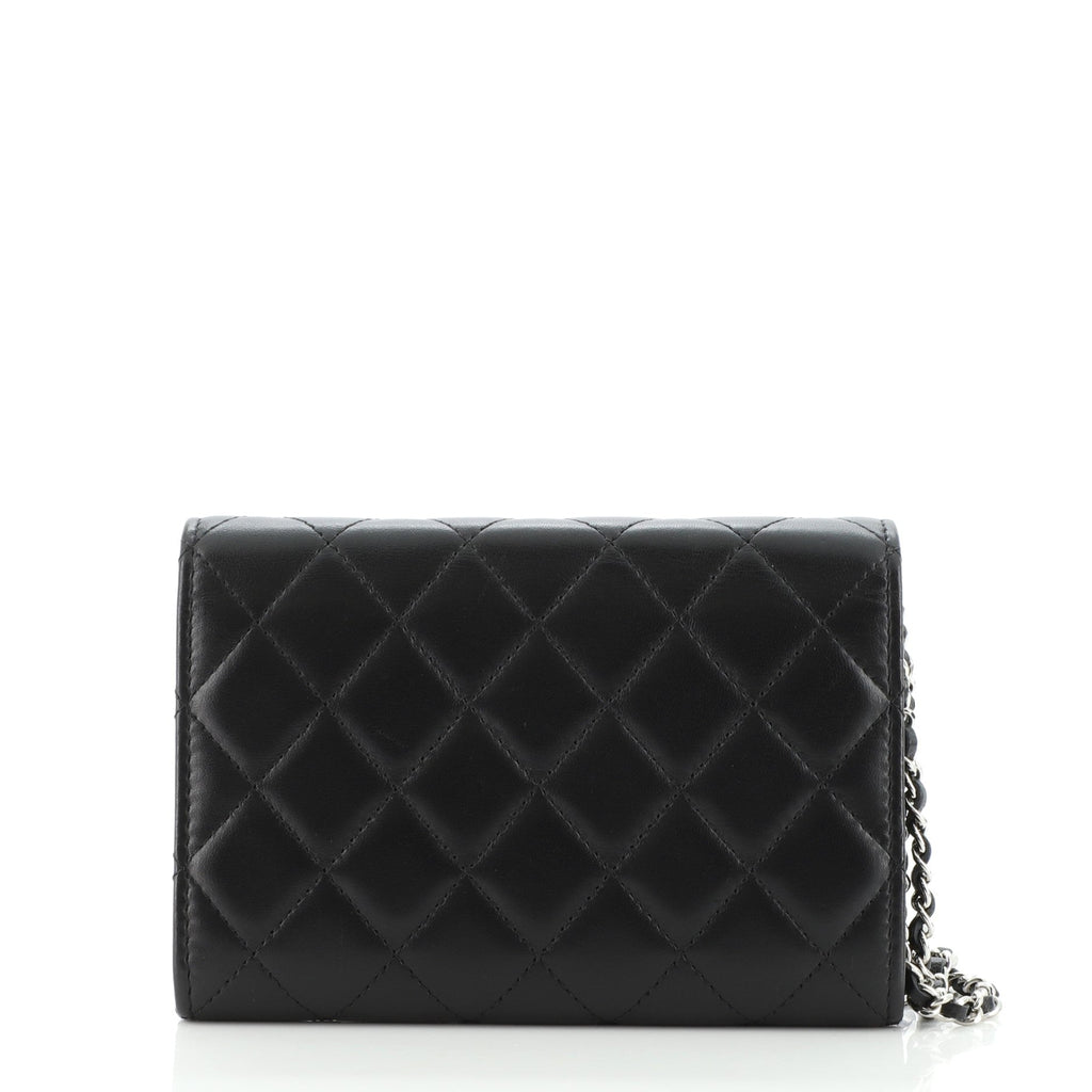 Classic Flap Wallet Crossbody Bag Quilted Lambskin Mini