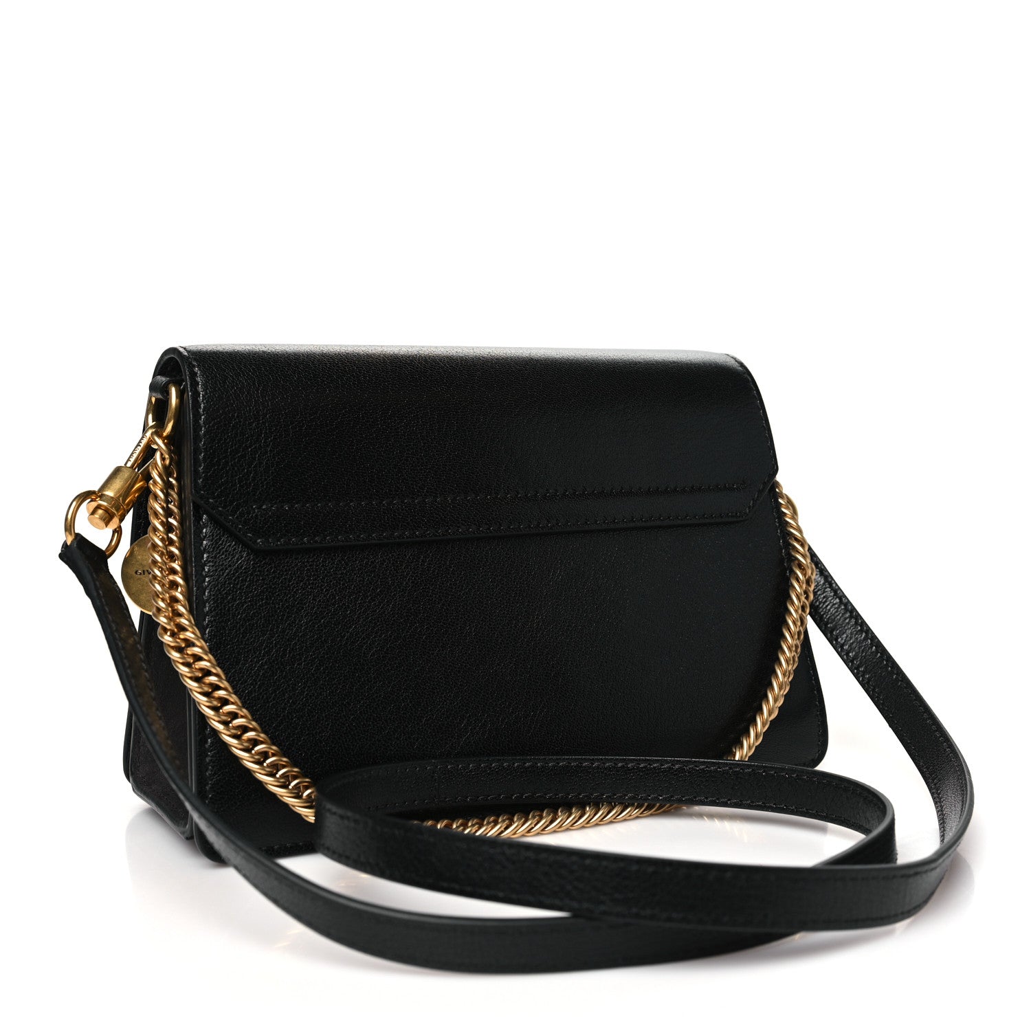 Goatskin Suede Small GV3 Shoulder Bag Black Grey
