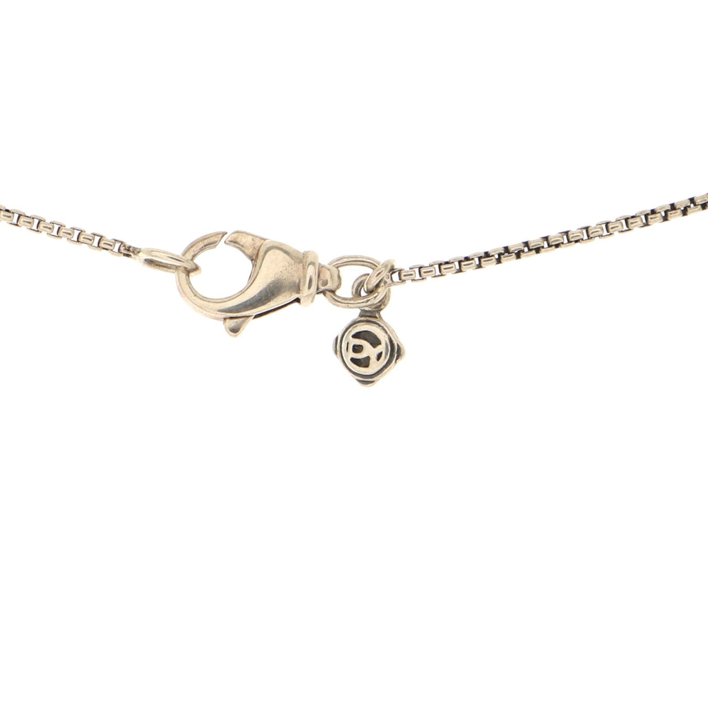 Chatelaine Pendant Necklace Sterling Silver with Onyx