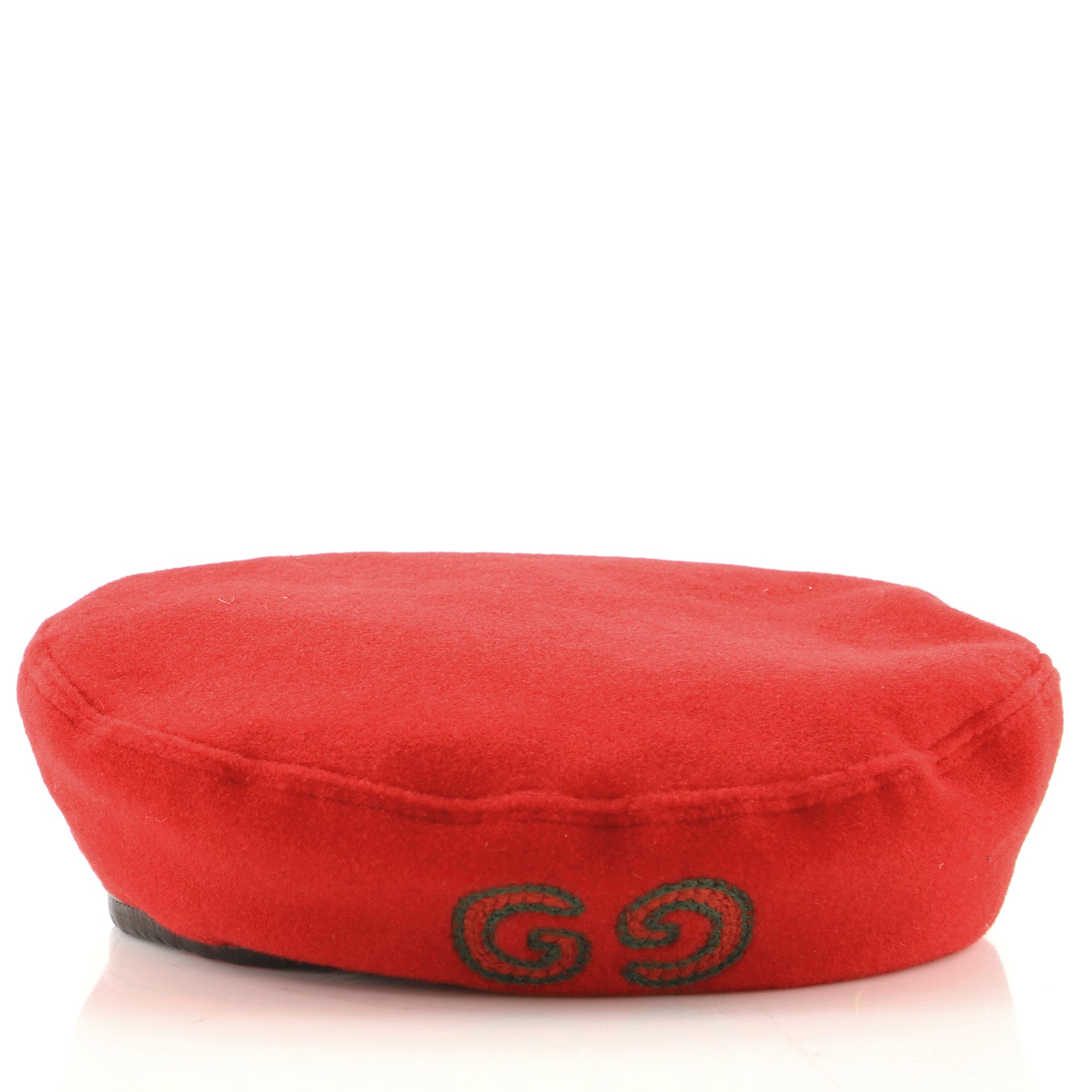 GG Beret Hat Embroidered Felt Medium