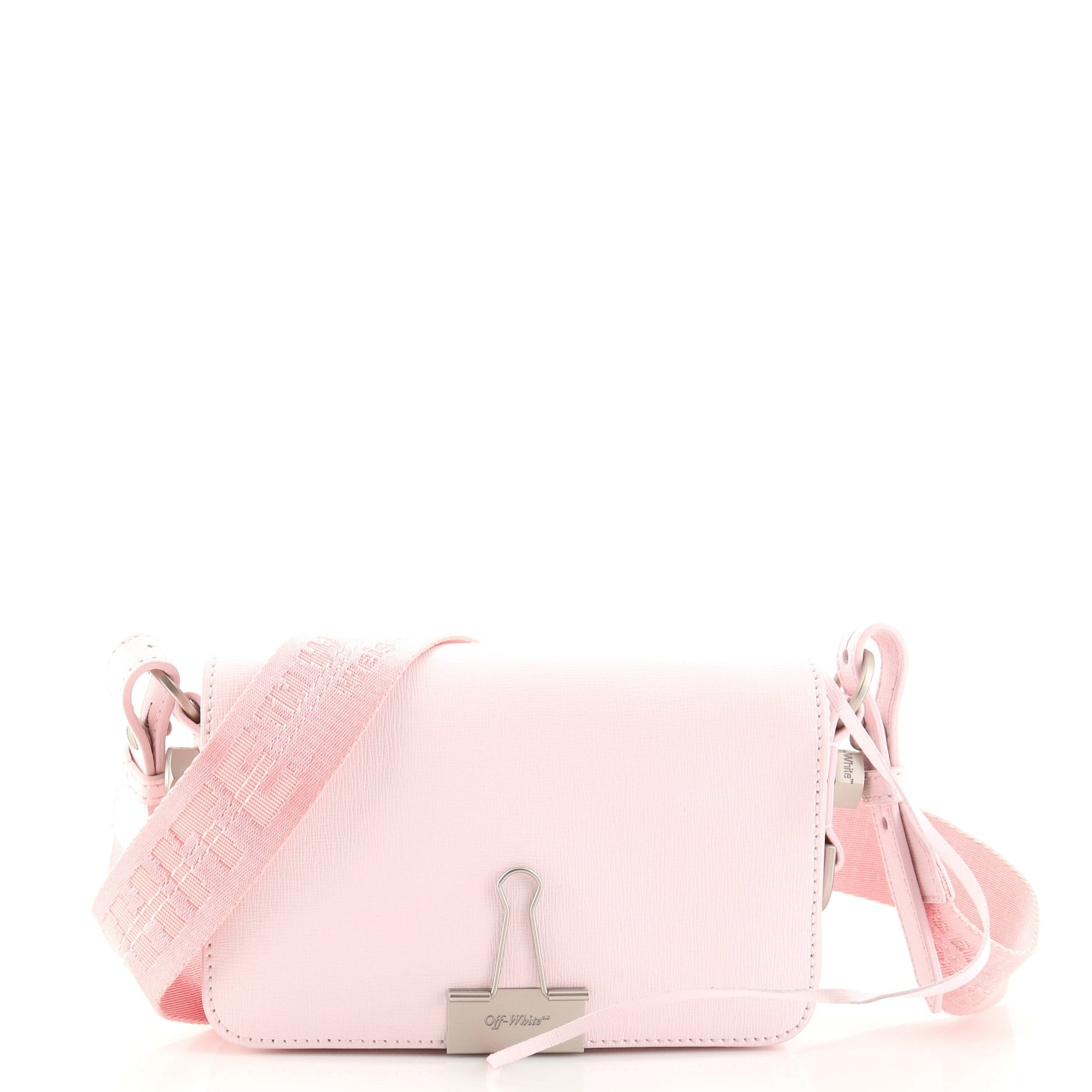 Binder Clip Flap Bag Leather Mini