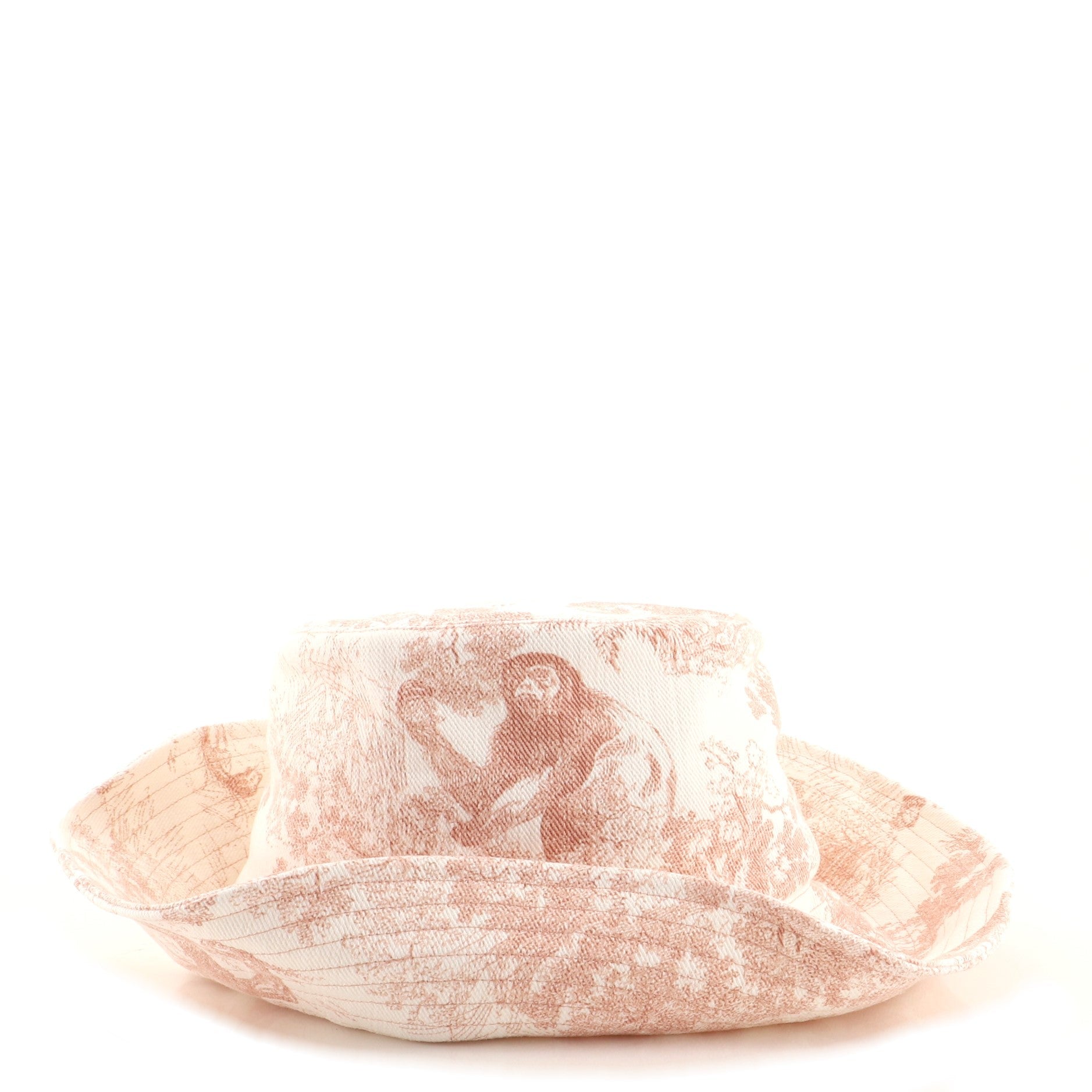 Toile de Jouy Bucket Hat Printed Cotton Large