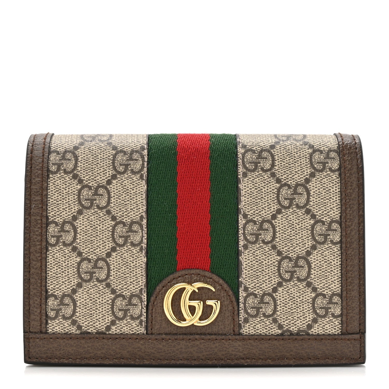 GG Supreme Monogram Web Ophidia Double Playing  Case Beige New Acero