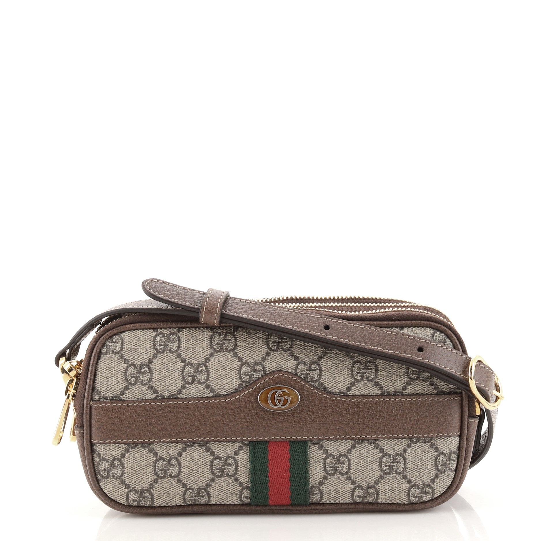 Ophidia Triple Zip Crossbody Bag GG Coated Canvas Mini