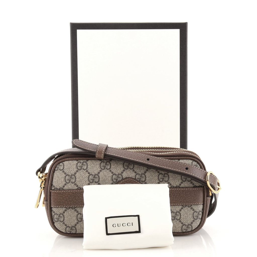 Ophidia Triple Zip Crossbody Bag GG Coated Canvas Mini