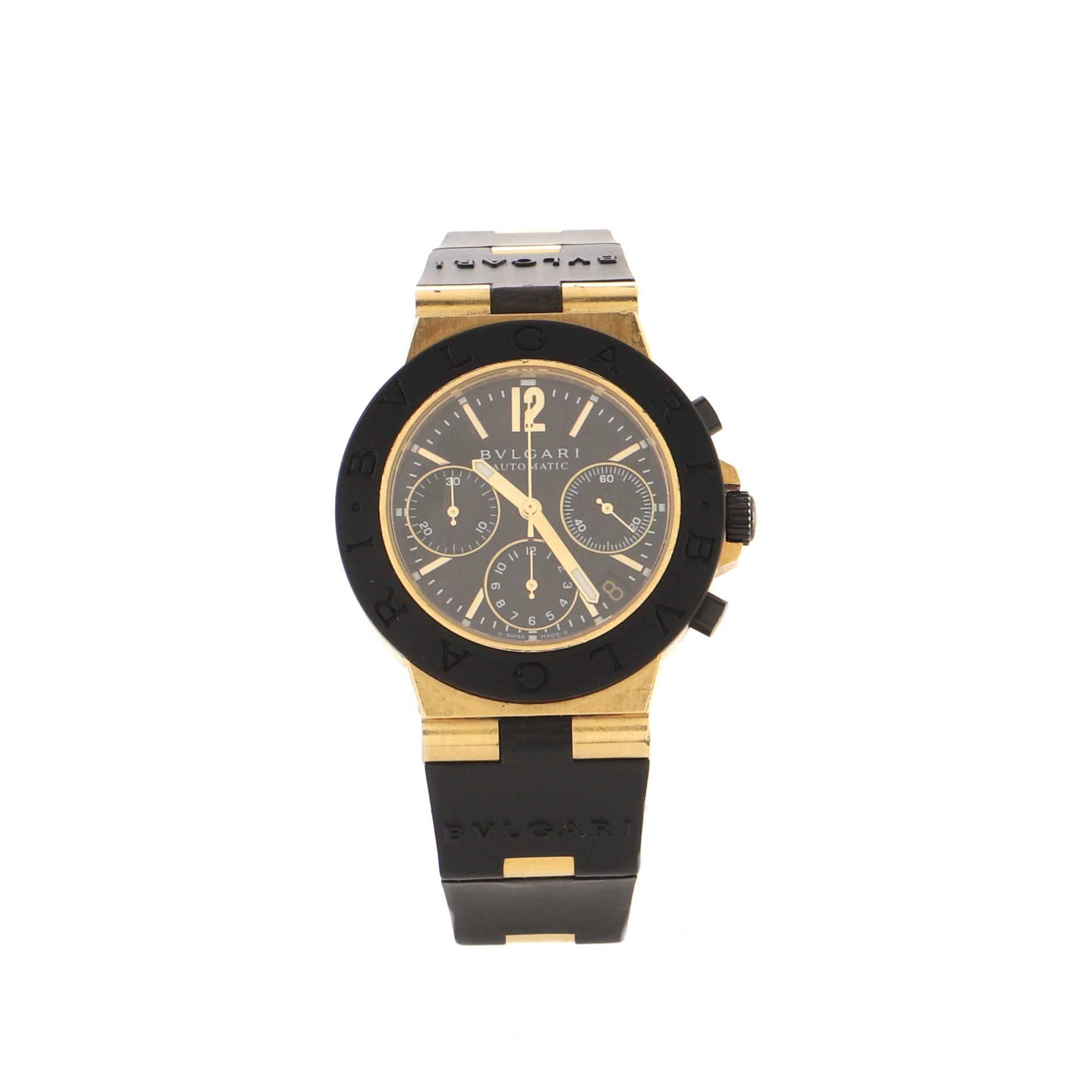 Diagono  Choronograph Automatic Watch Yellow Gold and Rubber 42