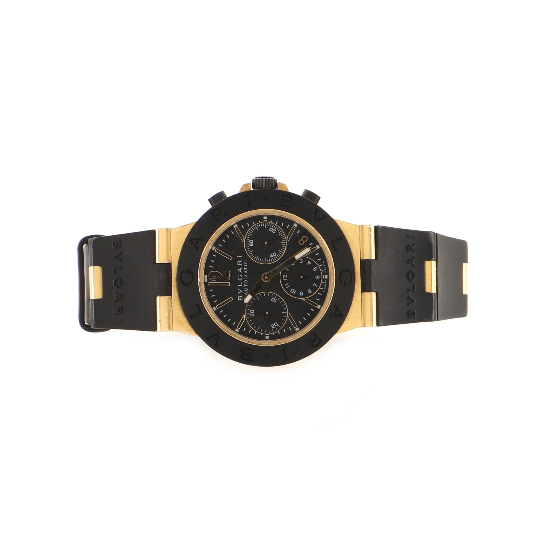 Diagono  Choronograph Automatic Watch Yellow Gold and Rubber 42