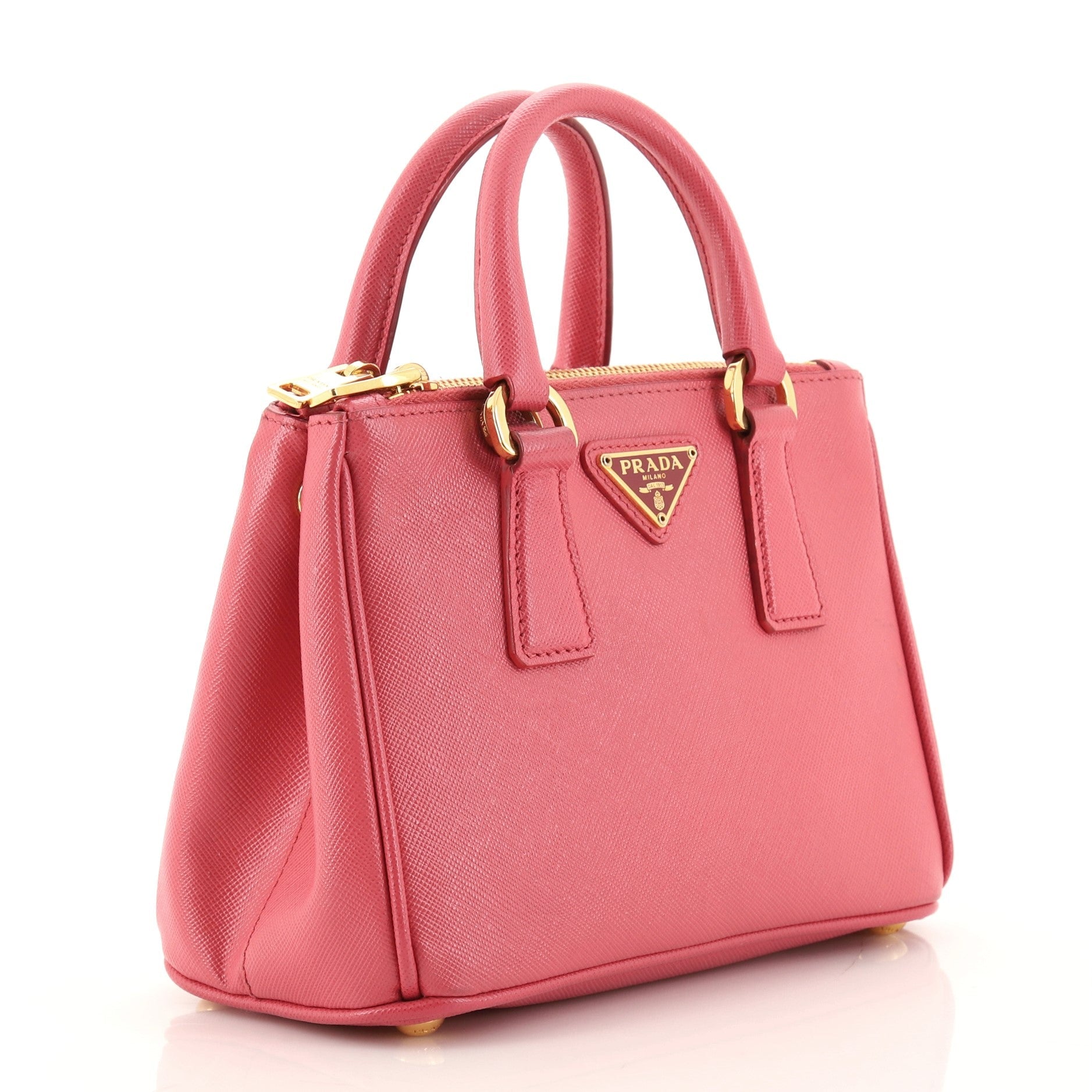 Galleria Double Zip Tote Saffiano Leather Mini