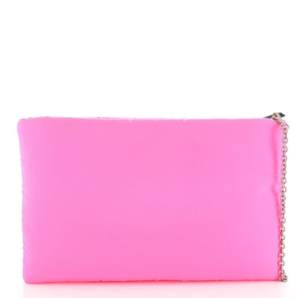 Fluo Chain Clutch Tessuto Medium