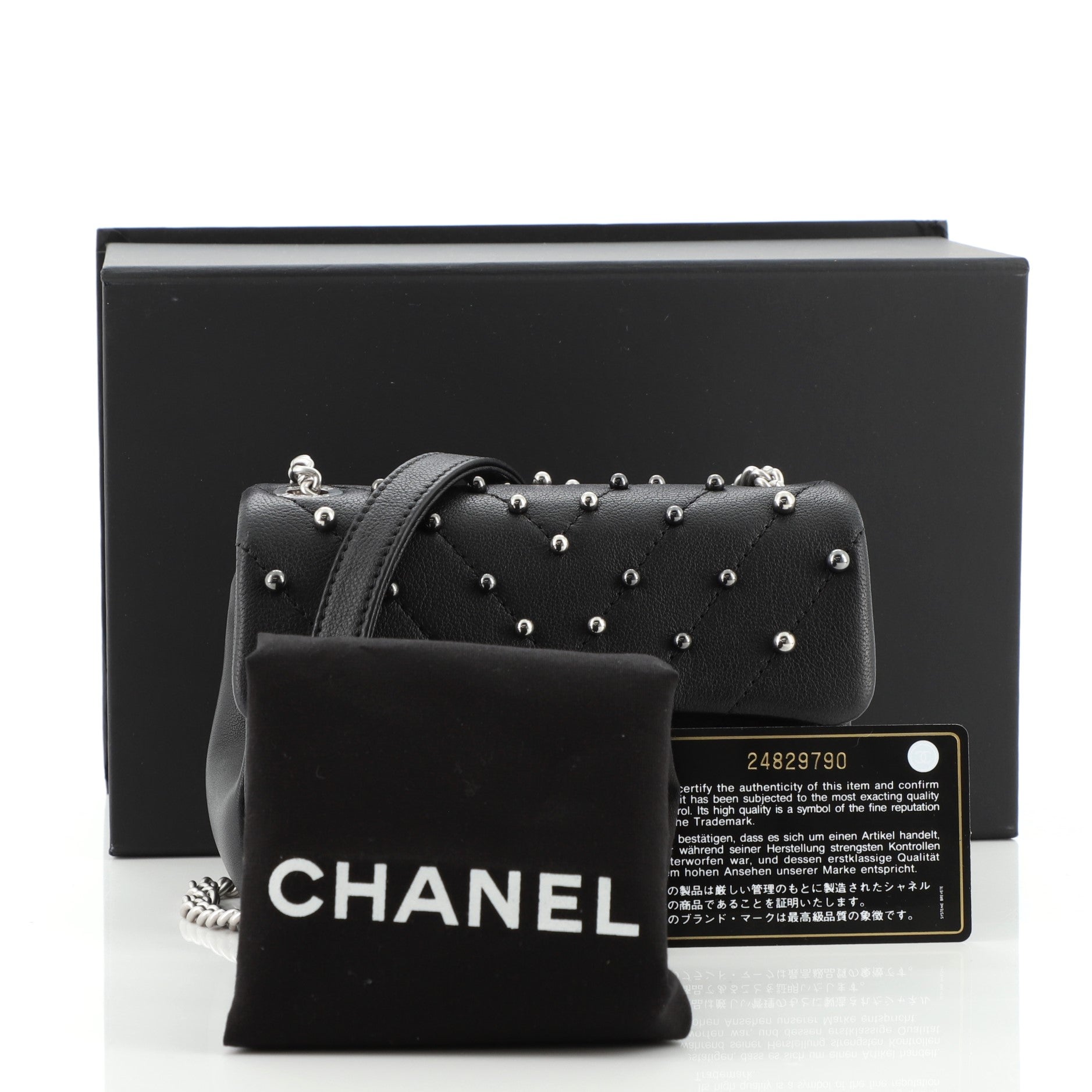 Stud Wars Flap Bag Embellished Chevron Lambskin Mini