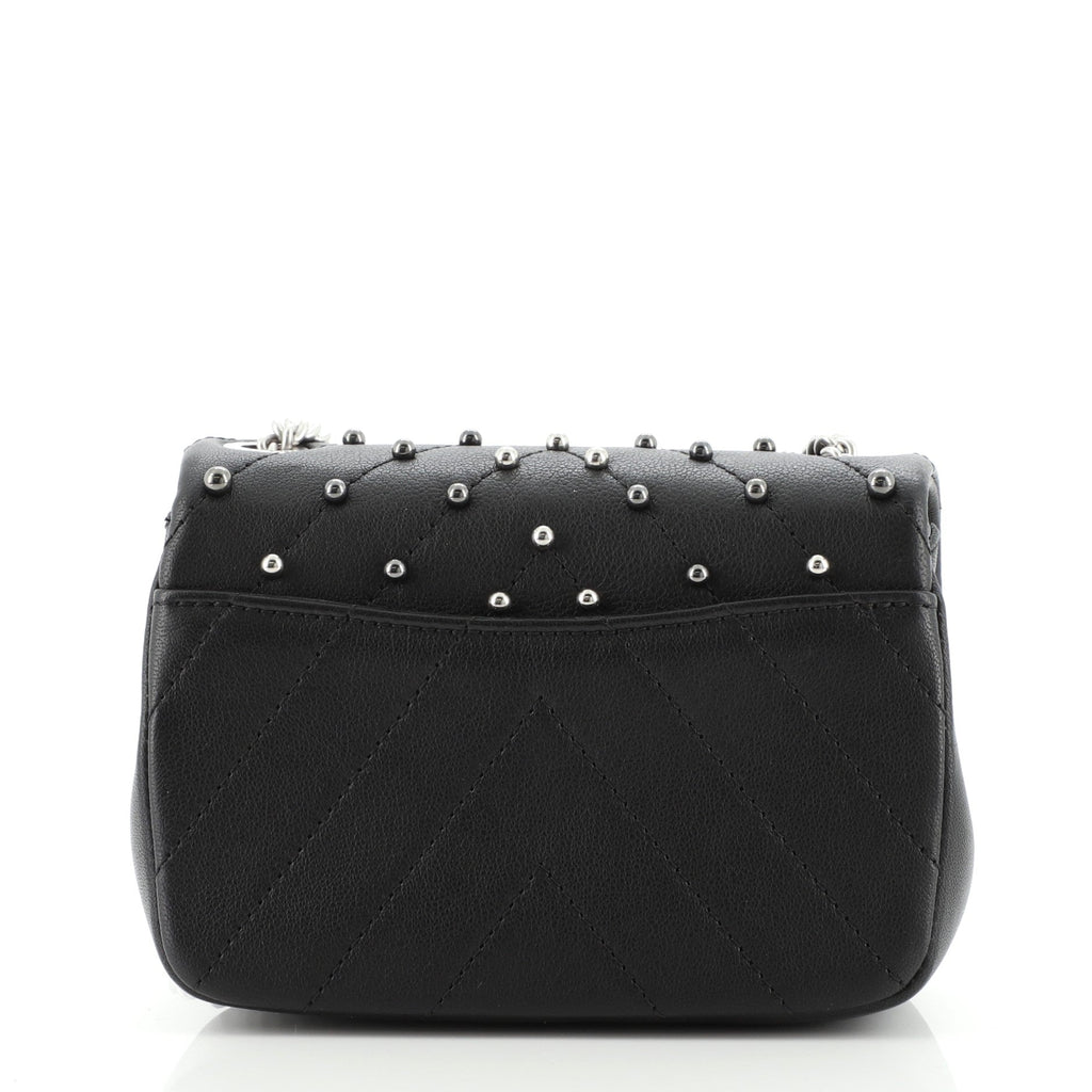 Stud Wars Flap Bag Embellished Chevron Lambskin Mini