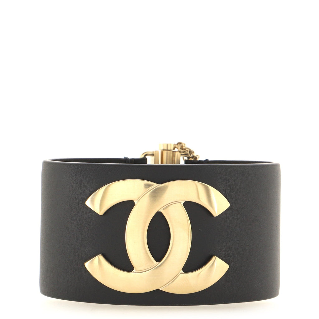CC Cuff Bracelet Leather with Metal