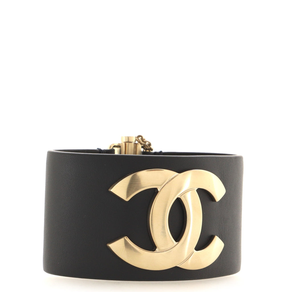CC Cuff Bracelet Leather with Metal