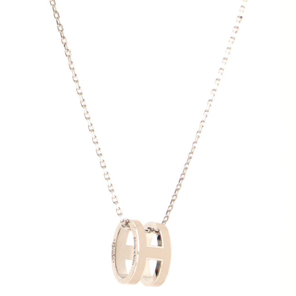 Pop H Pendant Chain Necklace Metal and Enamel