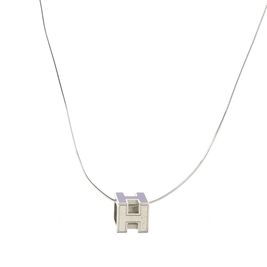 Cage d'H Pendant Necklace Metal with Enamel