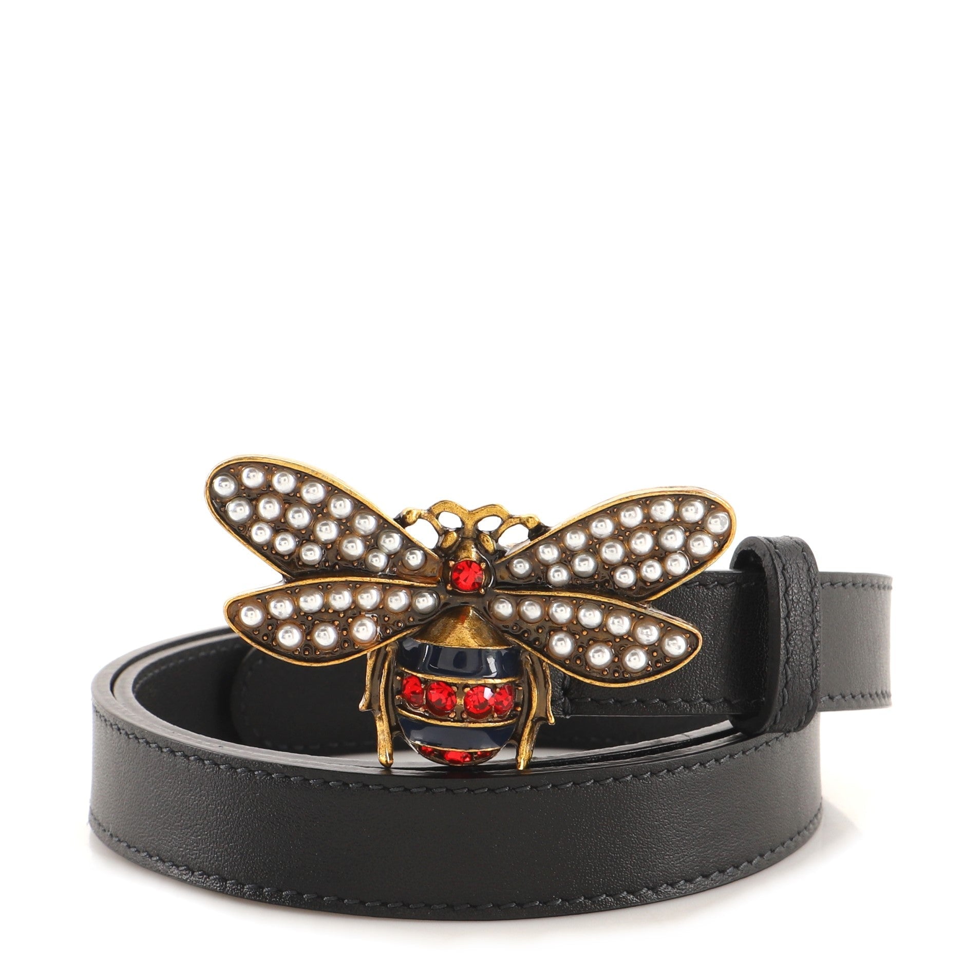 Queen Margaret Bee Belt Leather Thin 75