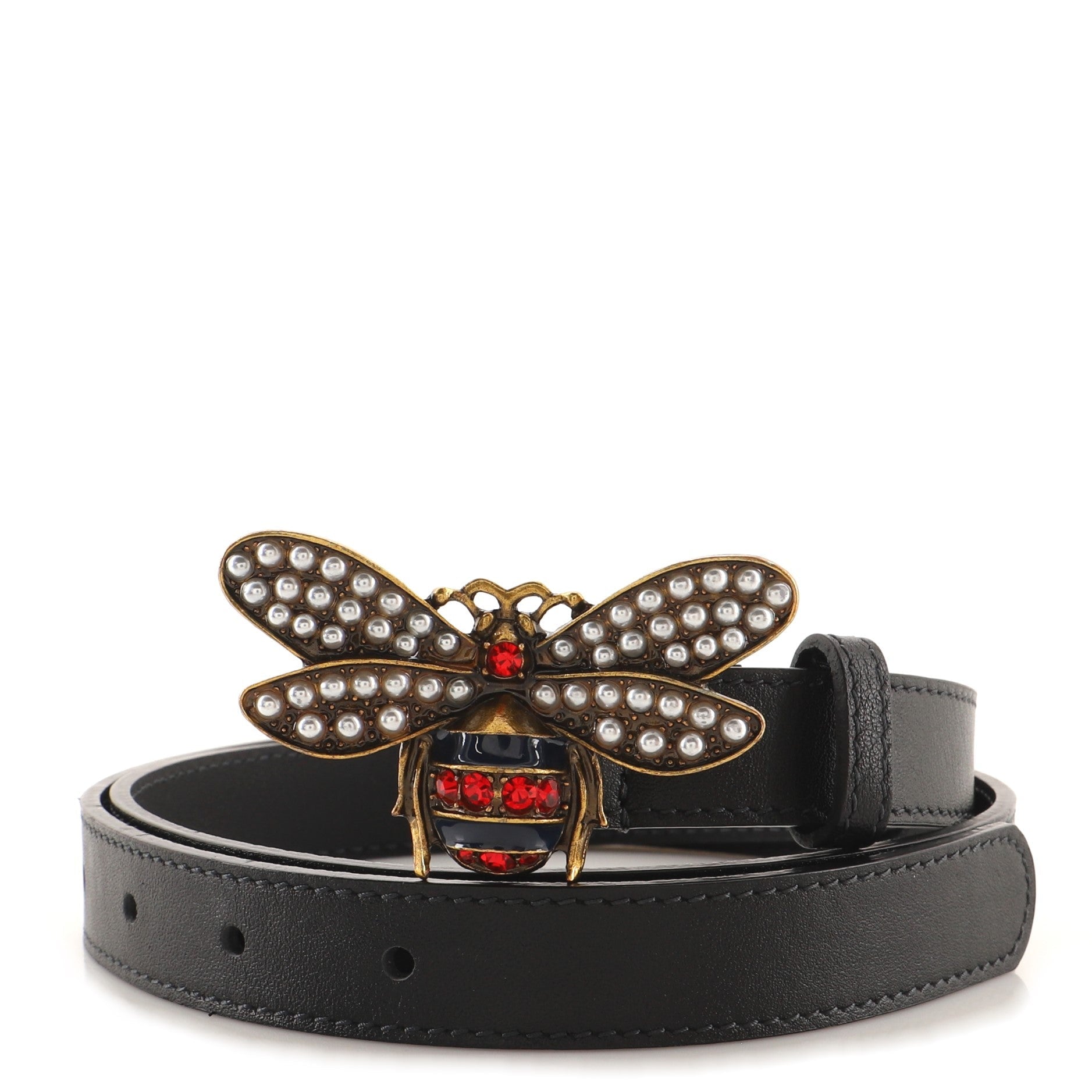Queen Margaret Bee Belt Leather Thin 75