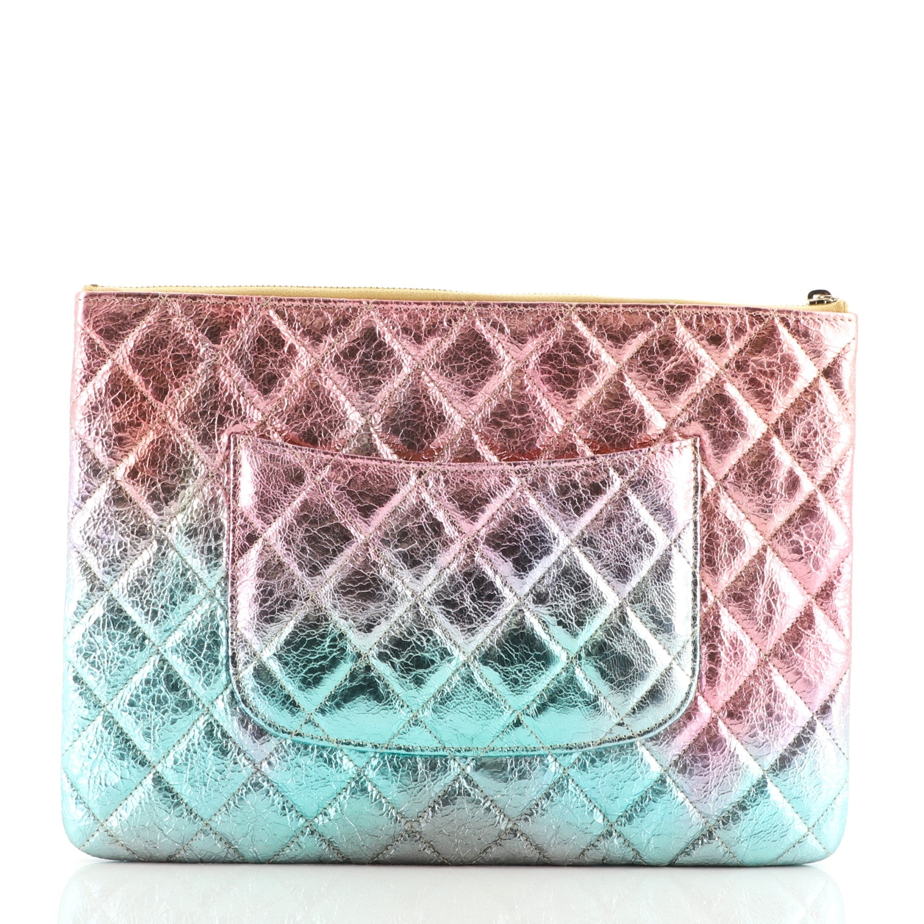 Reissue 2.55 O Case Clutch Quilted Multicolor Metallic Goatskin Medium