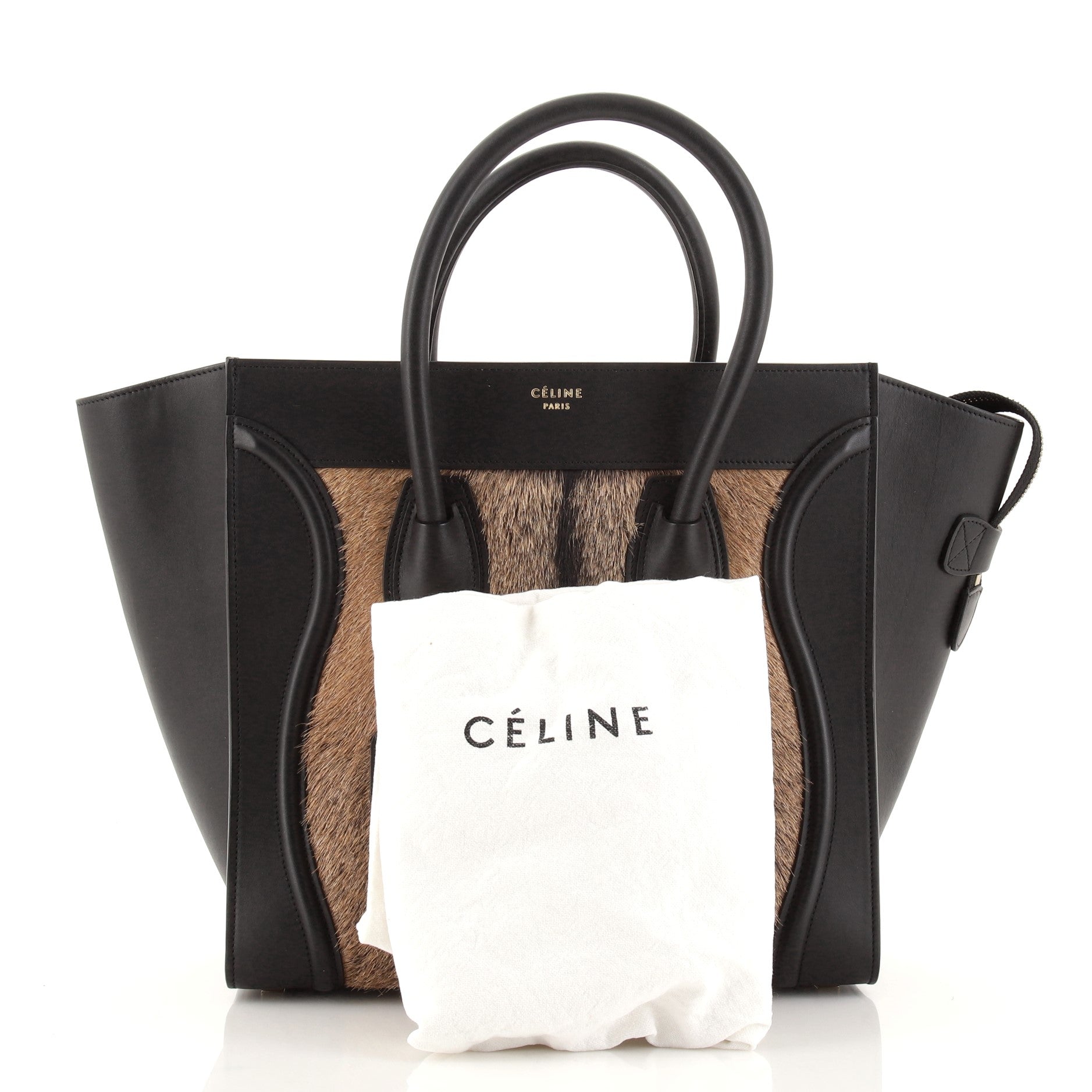 Luggage Bag Goat Fur Mini