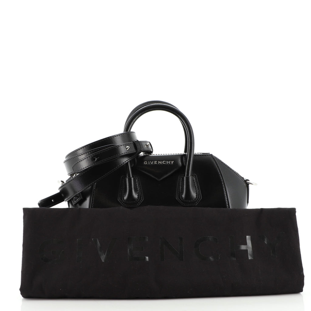 Antigona Bag Glazed Leather Mini