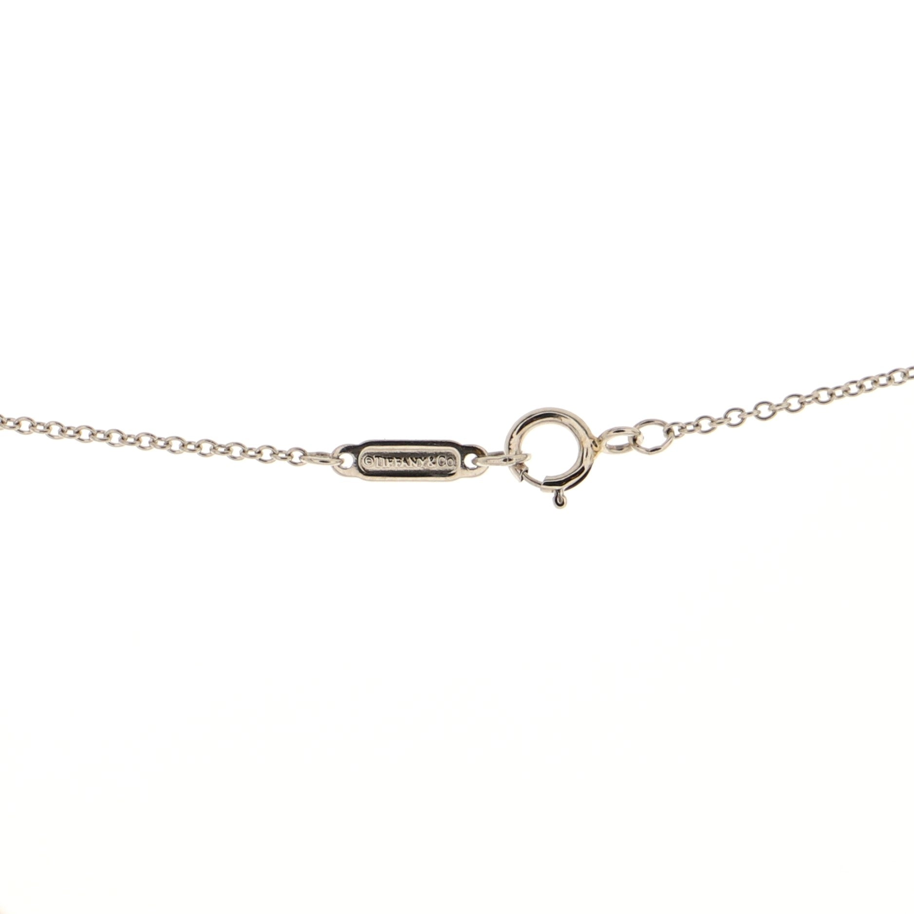 Open Paper Flower Pendant Necklace Platinum and Diamonds Small