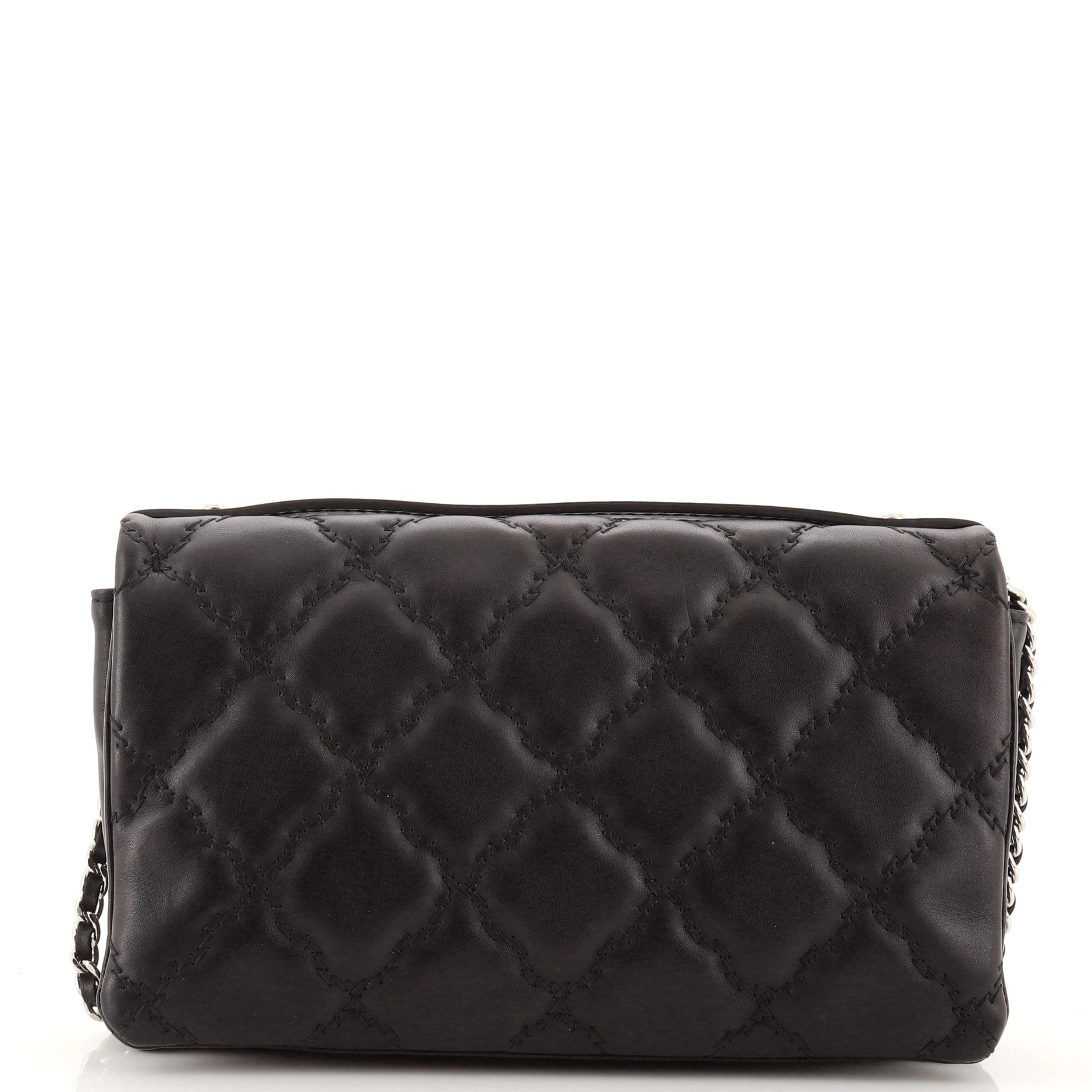 Double Stitch Hamptons Flap Bag Quilted Calfskin Mini