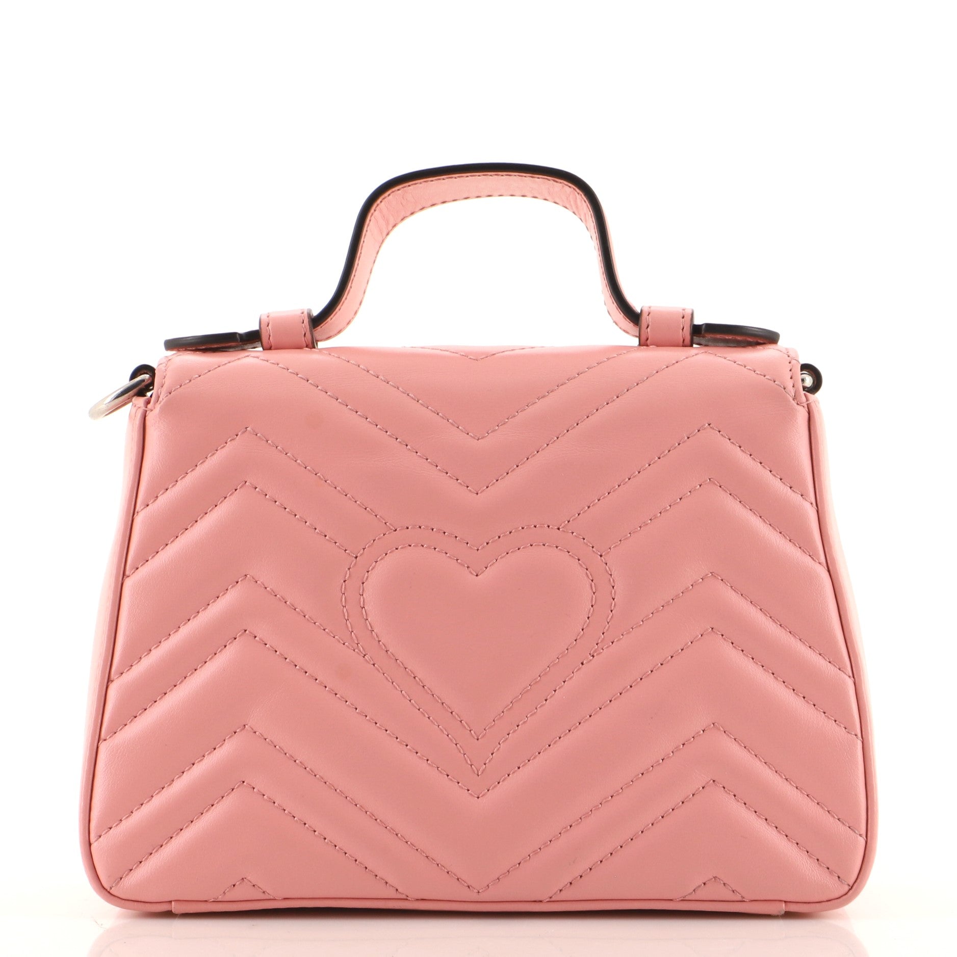 GG Marmont Top Handle Flap Bag Matelasse Leather Mini