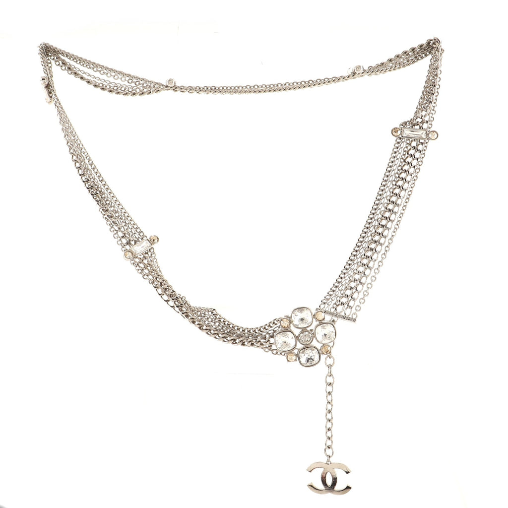 CC Cluster Multistrand Chain Belt Metal with Crystals 80