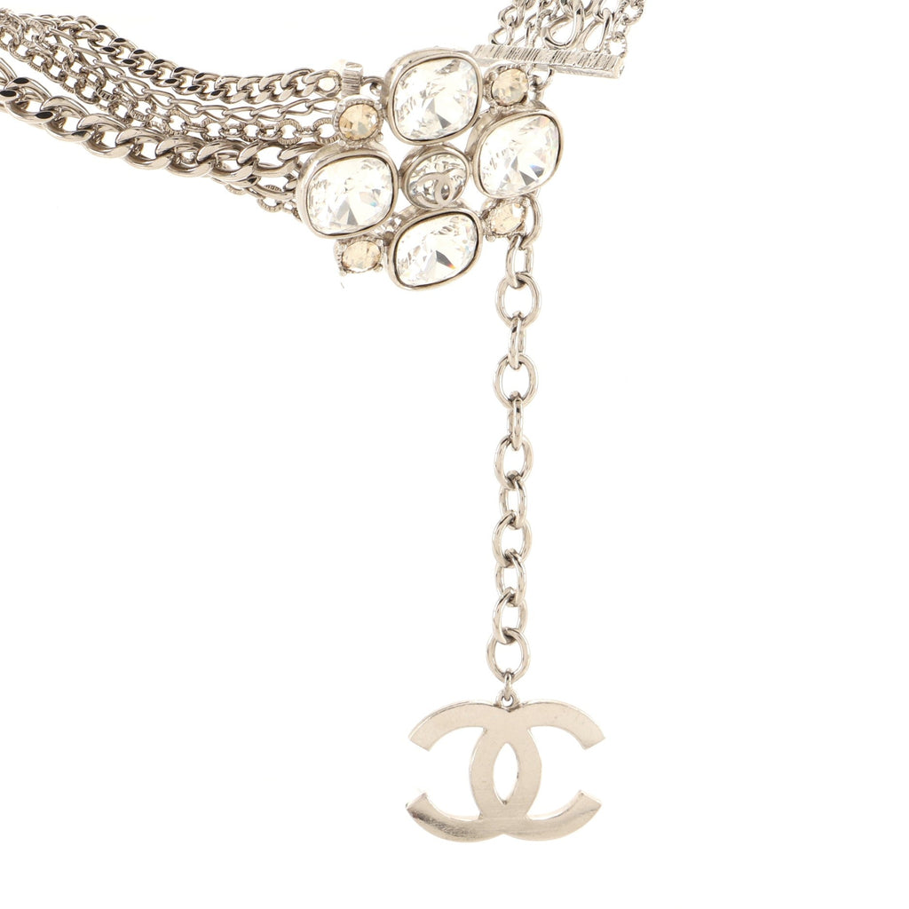 CC Cluster Multistrand Chain Belt Metal with Crystals 80