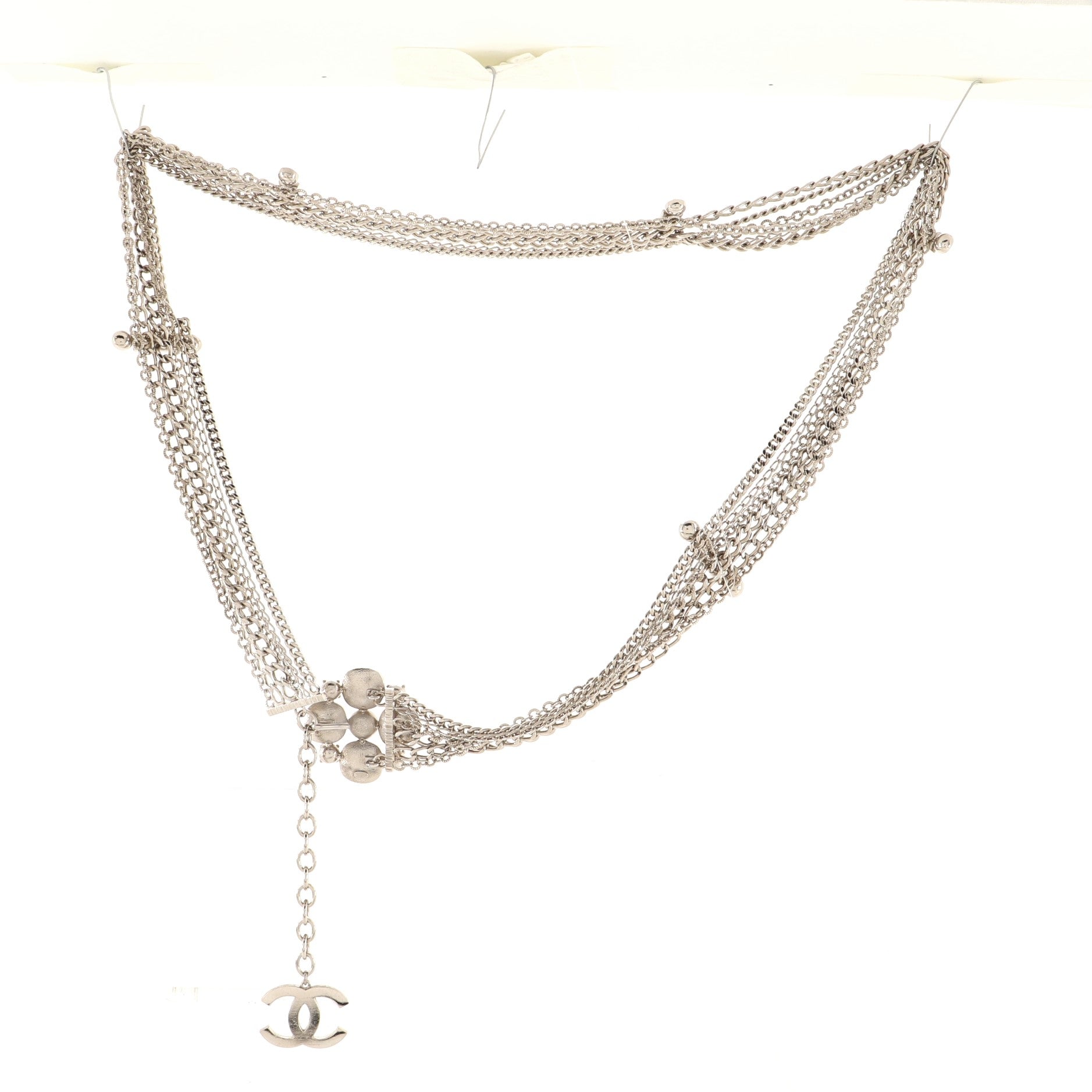 CC Cluster Multistrand Chain Belt Metal with Crystals 80