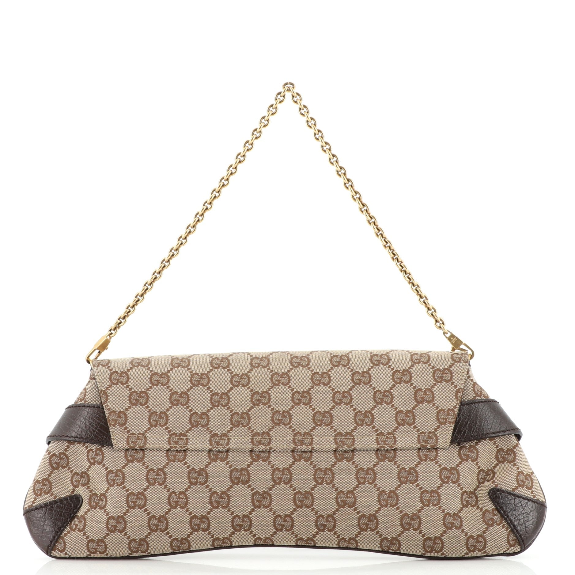Horsebit Chain Clutch GG Canvas Large