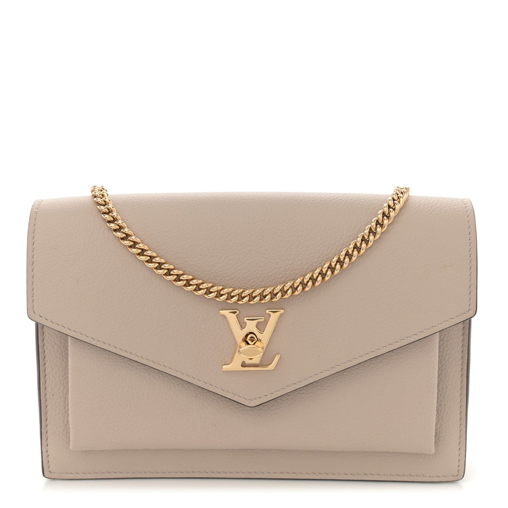 Soft Calfskin My Lockme Chain Pochette Greige
