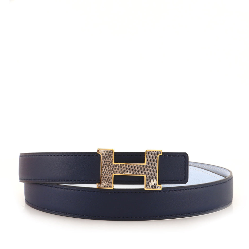 Constance Reversible Belt Leather with Lizard Thin 80