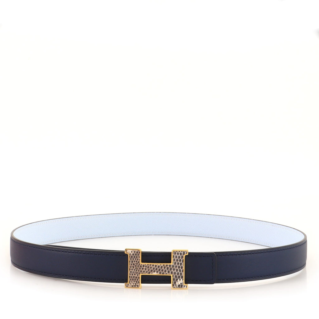 Constance Reversible Belt Leather with Lizard Thin 80